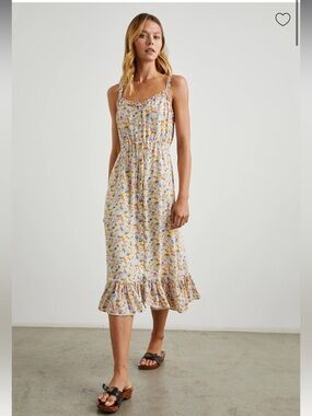 Rails Adalyn Floral Tie-Waist Sundress in Yellow and Blue